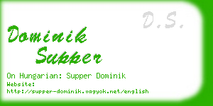 dominik supper business card